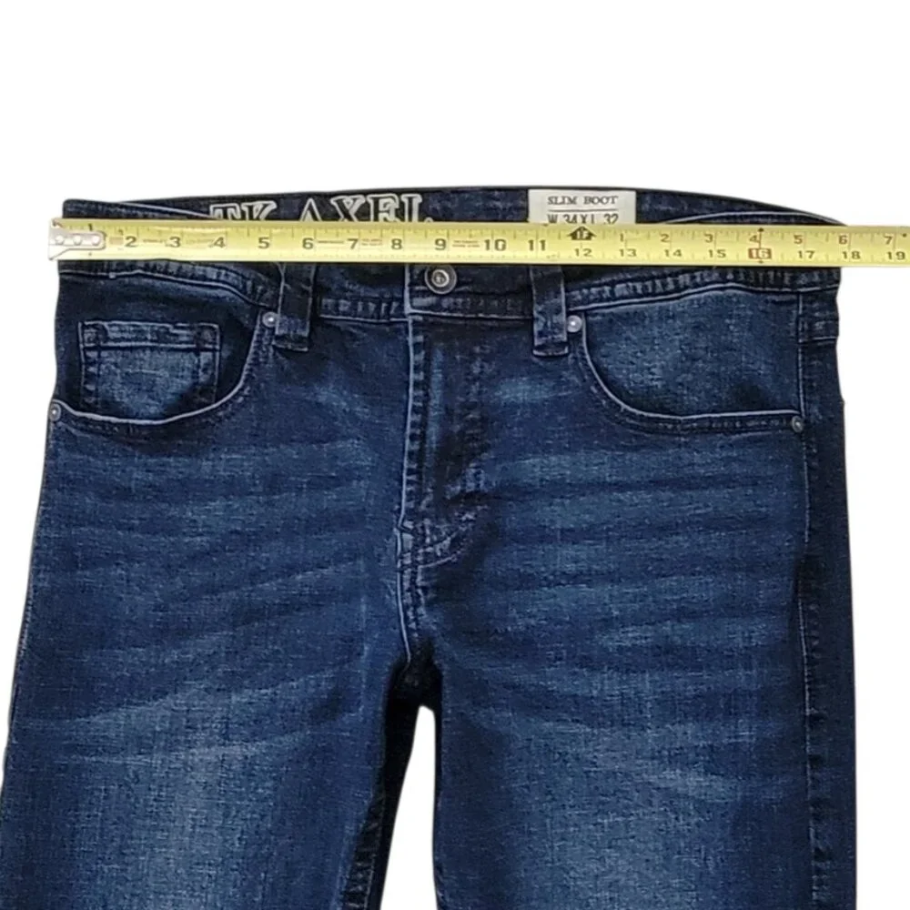AXEL Men’s Slim Boot Jeans Newcastle Wash Blue Stretch Denim